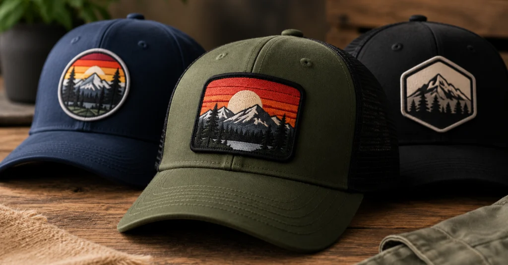 woven patch caps